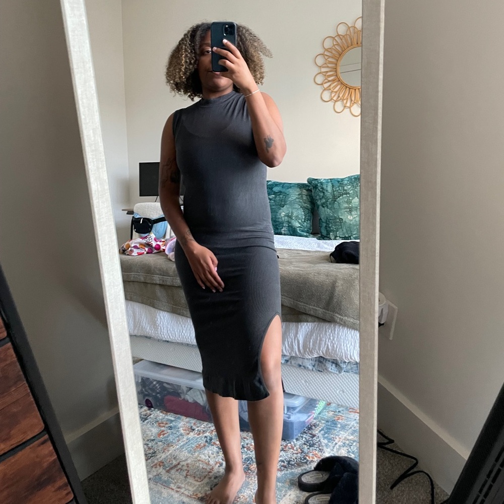 Intimately Free People Ribbed Bodycon Dress with Slit